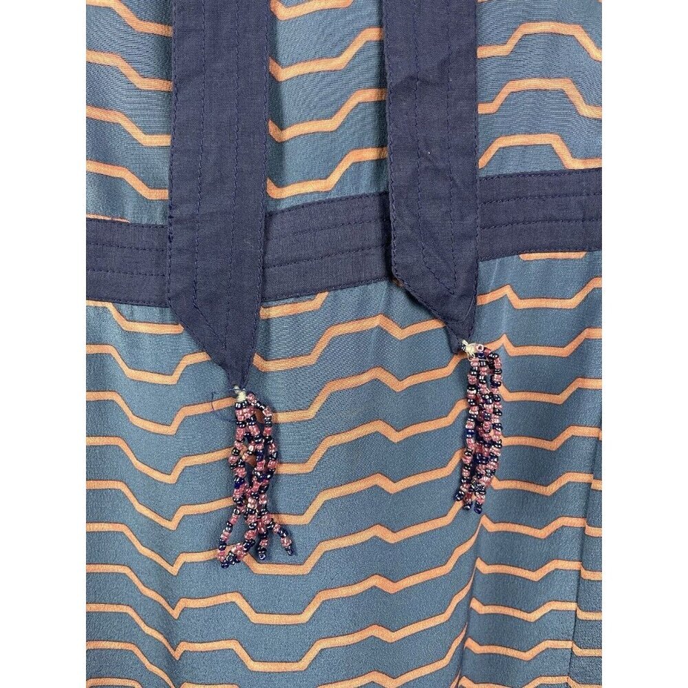 Plenty Tracy Reese Multicolor Boho Strapless 100% Silk Ruffle Hemβ Dress Size 4 - Picture 3 of 8